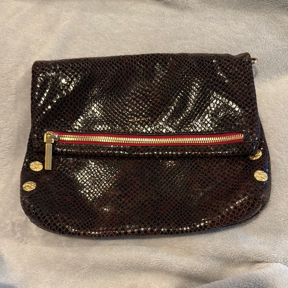 Women’s Hammitt VIP Designer Painted Rattle Print Brown Medium Crossbody Bag